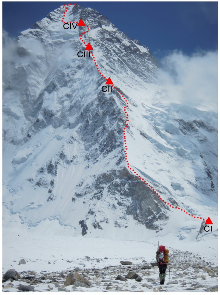 DESCRIPTION OF K2 NORTH RIDGE CLIMBING ROUTE