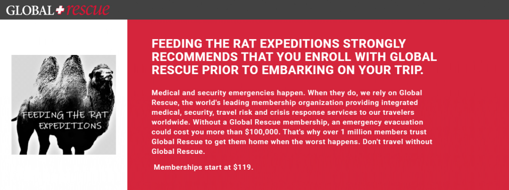 INSURANCE – FEEDING THE RAT EXPEDITIONS