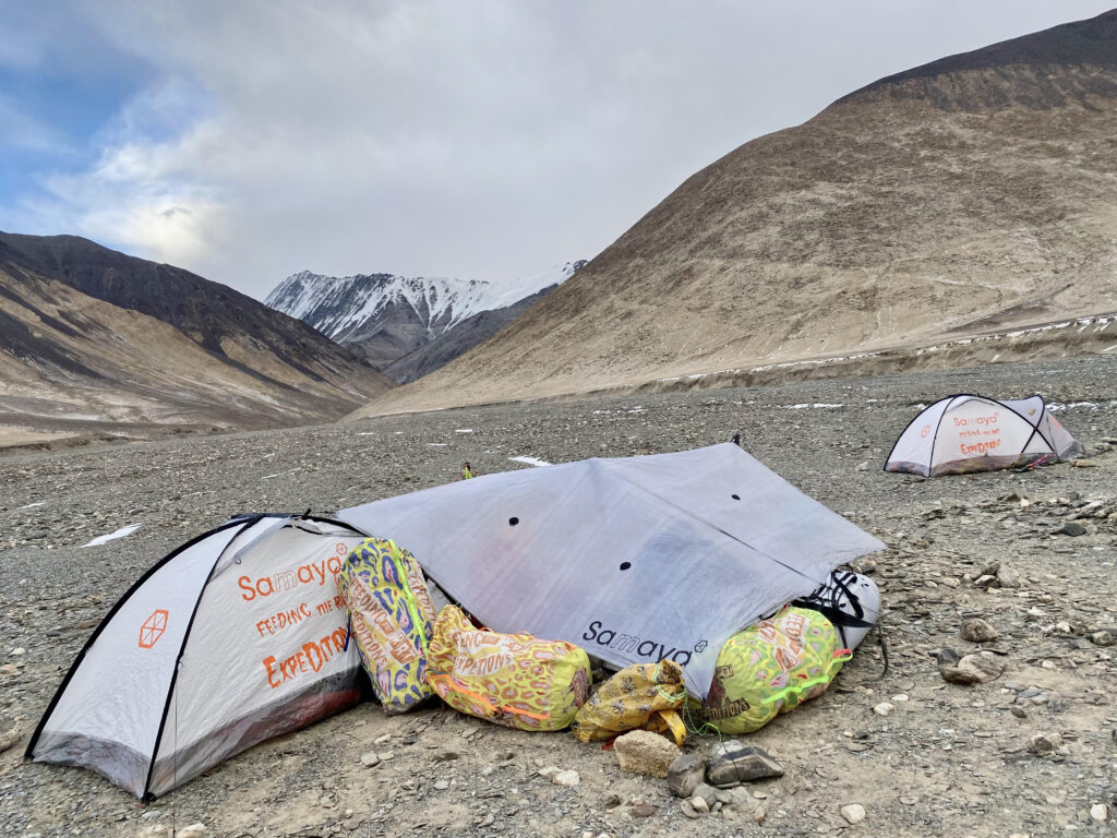 EAST KARAQASH OIERLIZUOKE WEST FACE EXPEDITION APPROACH SAMAYA TENT